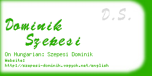 dominik szepesi business card
